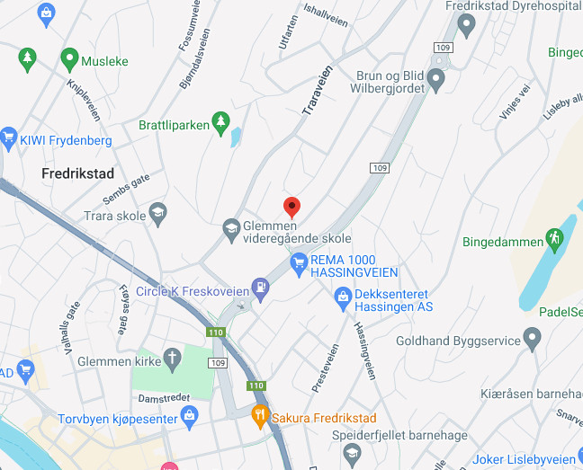 Her ligger SKY Fitness Glemmen