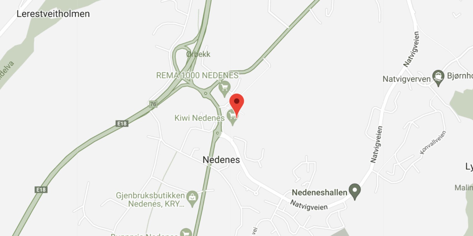 finn sky fitness nedenes på kartet